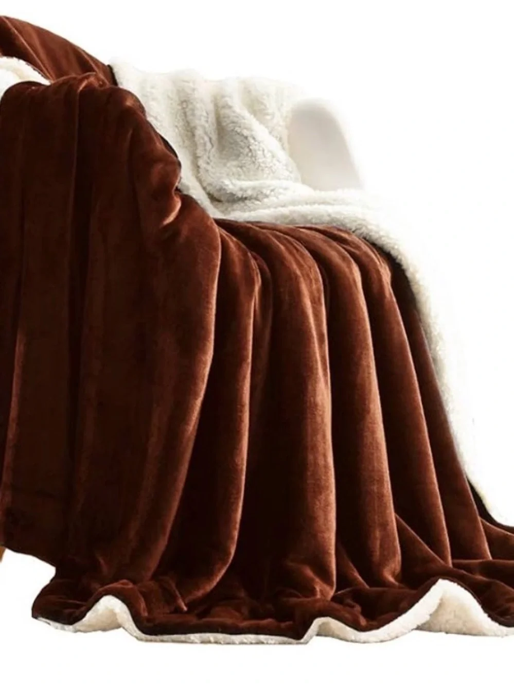 The NANPIPER Reversible Sherpa Flannel Blanket in the 50